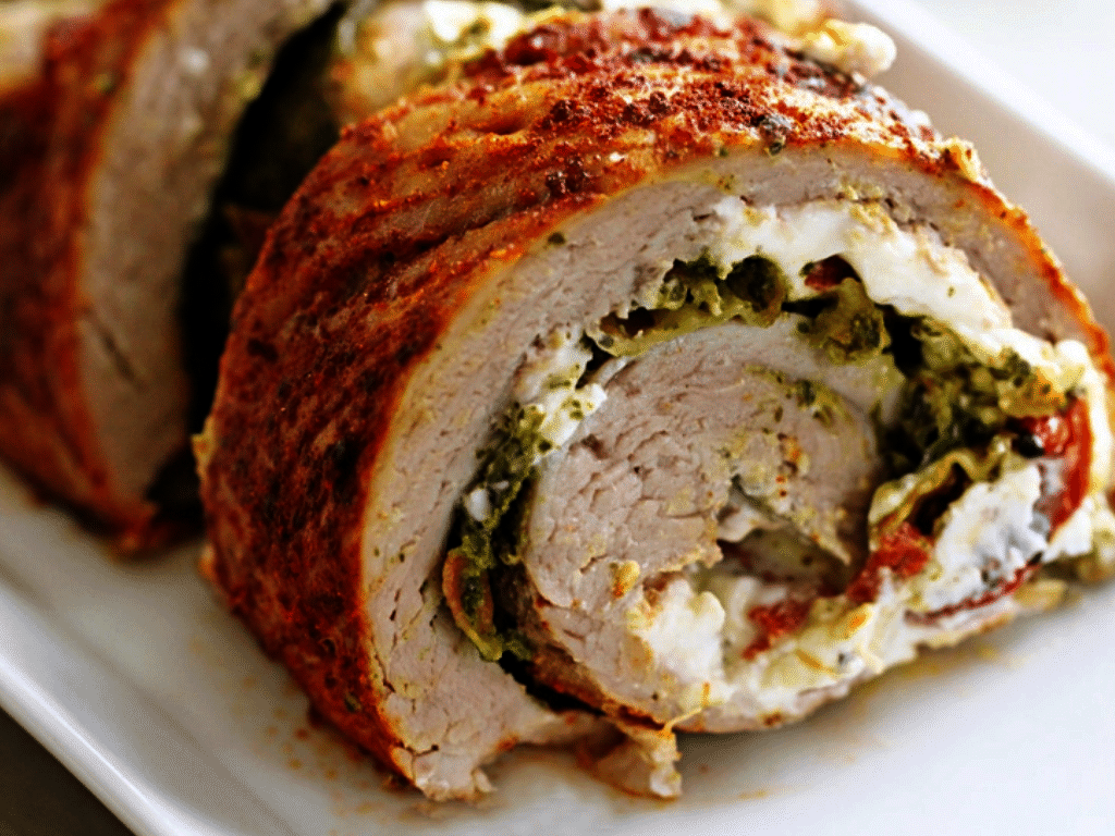 10 Recetas fáciles de solomillo al horno en su jugo y relleno Solomillo de cerdo al horno relleno con vegetales