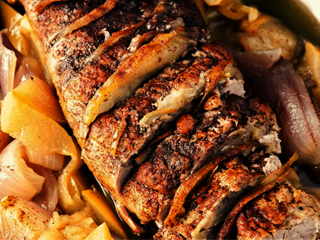 10 Recetas fáciles de solomillo al horno en su jugo y relleno Solomillo relleno con manzanas al horno